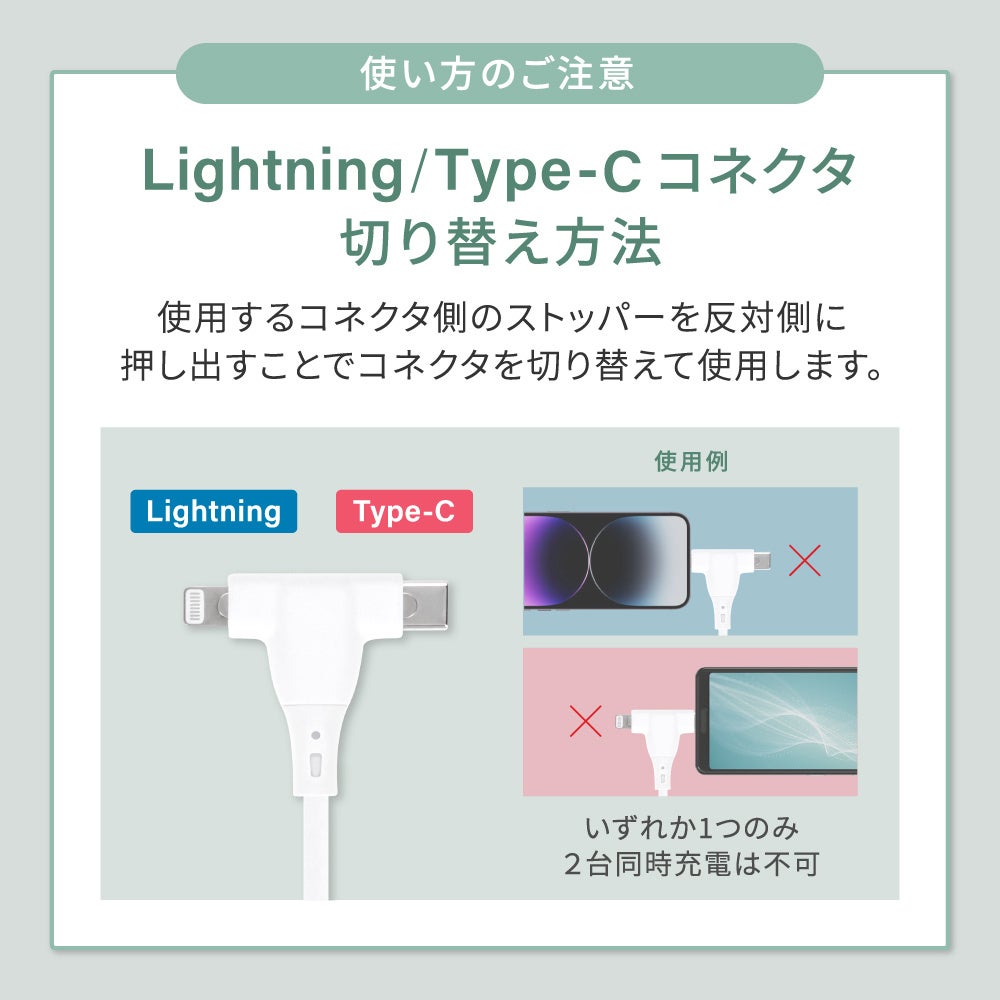 炩 USB Type-C to Type-C^Lightning 2in1P[u OWL-CBSCLCV[Y𔭔