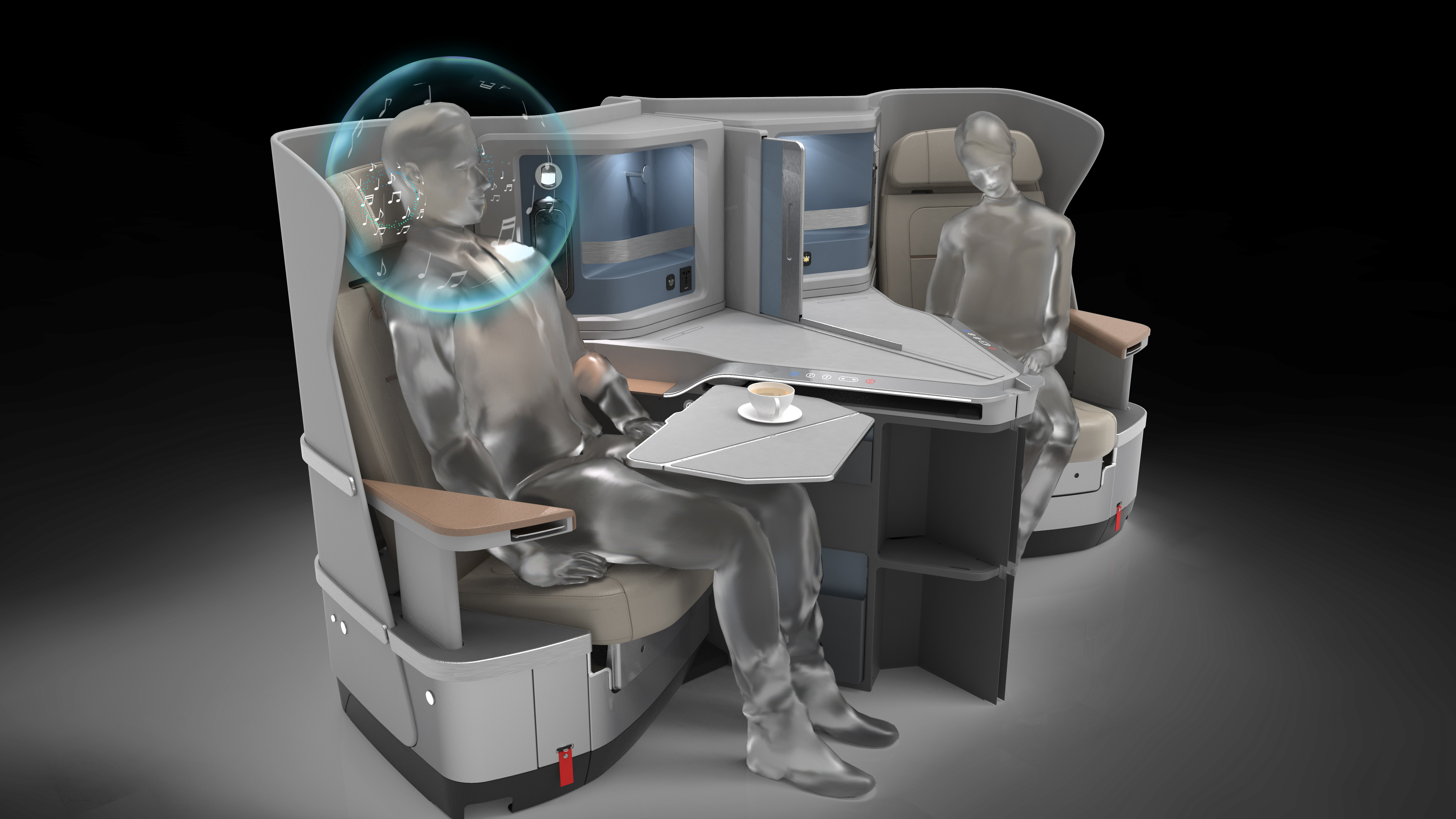 NTT\meB́gPersonalized Sound Zone SystemhAAircraft Interiors EXPO 2022@gCrystal Cabin Awardshɂăt@CiXgɑIo