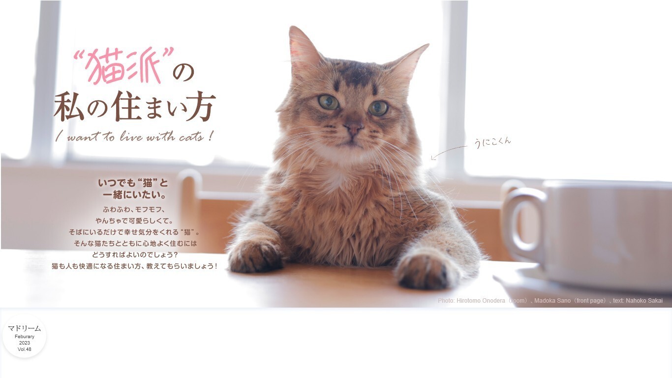 トリンドル玲奈さんと猫の“かわいい”競演「マドリーム」Vol.48を公開