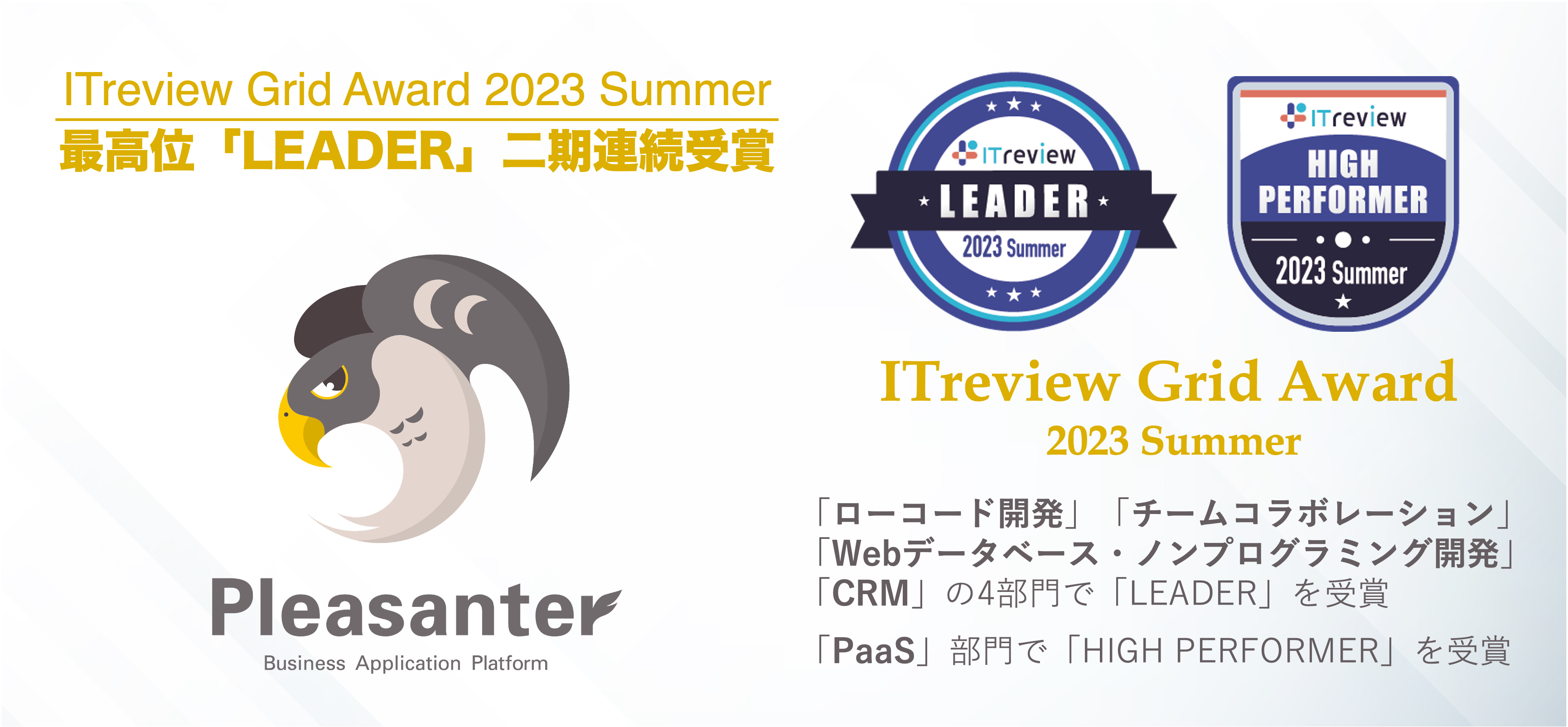 uvU^[vuITreview Grid Award 2023 Summerṽ[R[hJɂăA[hōʂ́uLeadervAŎ