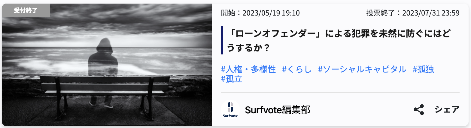 Surfvote[ʁu[ItF_[vɂƍ߂𖢑Rɖhɂ͂ǂ邩H