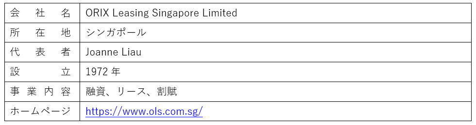 yIbNXzVK|[̋ZT[rX ORIX Leasing SingaporeSqЉ