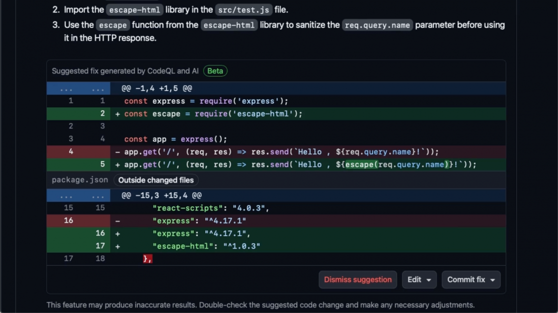 GitHubACode Scanning̎C@\̃pubNx[^ł̒񋟂Jn@`GitHub CopilotCodeQLƗpAƎ㐫̌oCĂɑΉ`