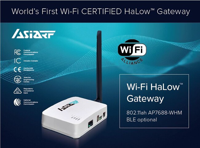 AsiaRFAƊEWi-Fi CERTIFIED HaLow(TM) IoTQ[gEFC𔭔