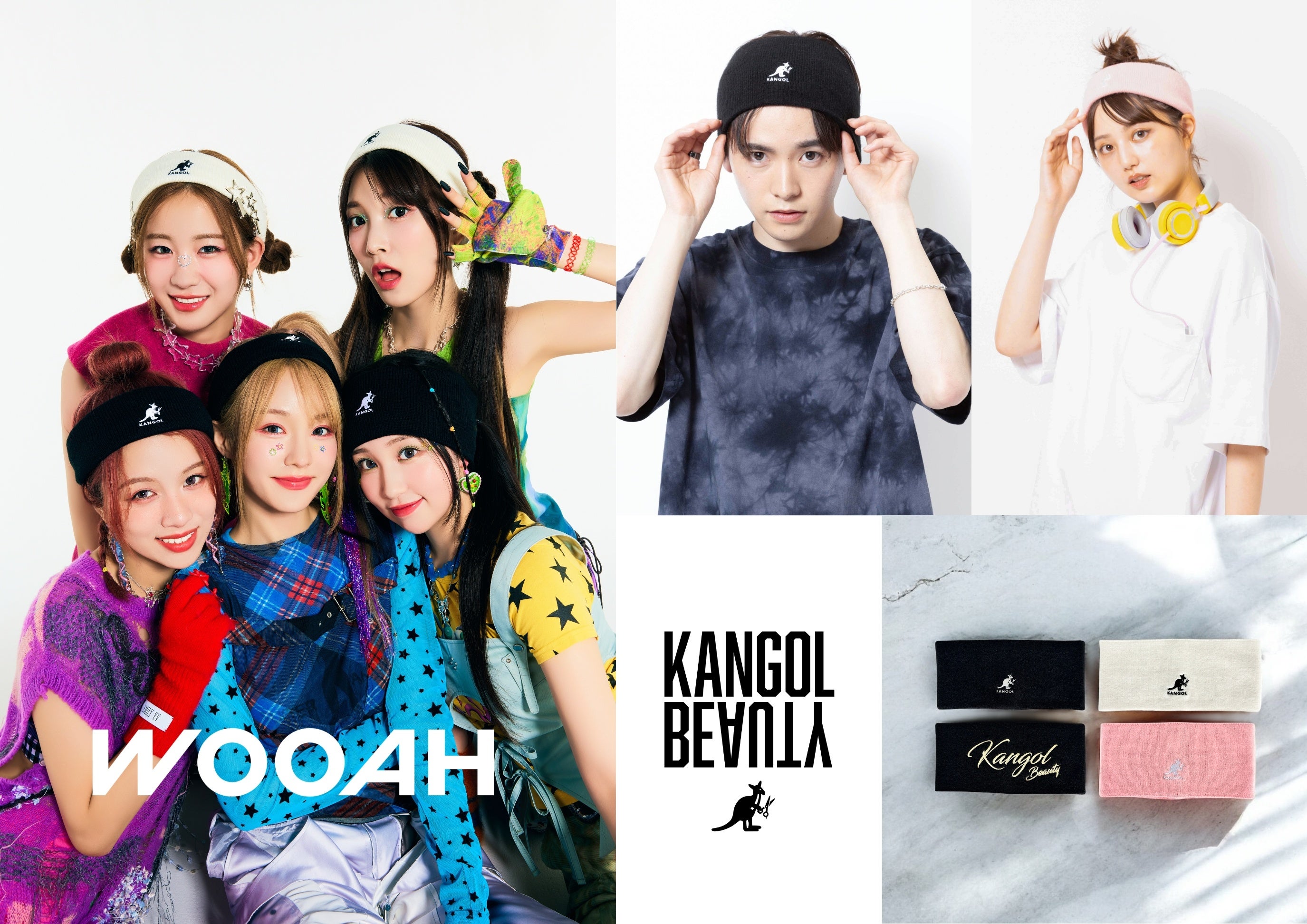 KANGOL BEAUTYuFLEX HAIRBANDvo [uwAohŐVXg[gJ`[vW{\