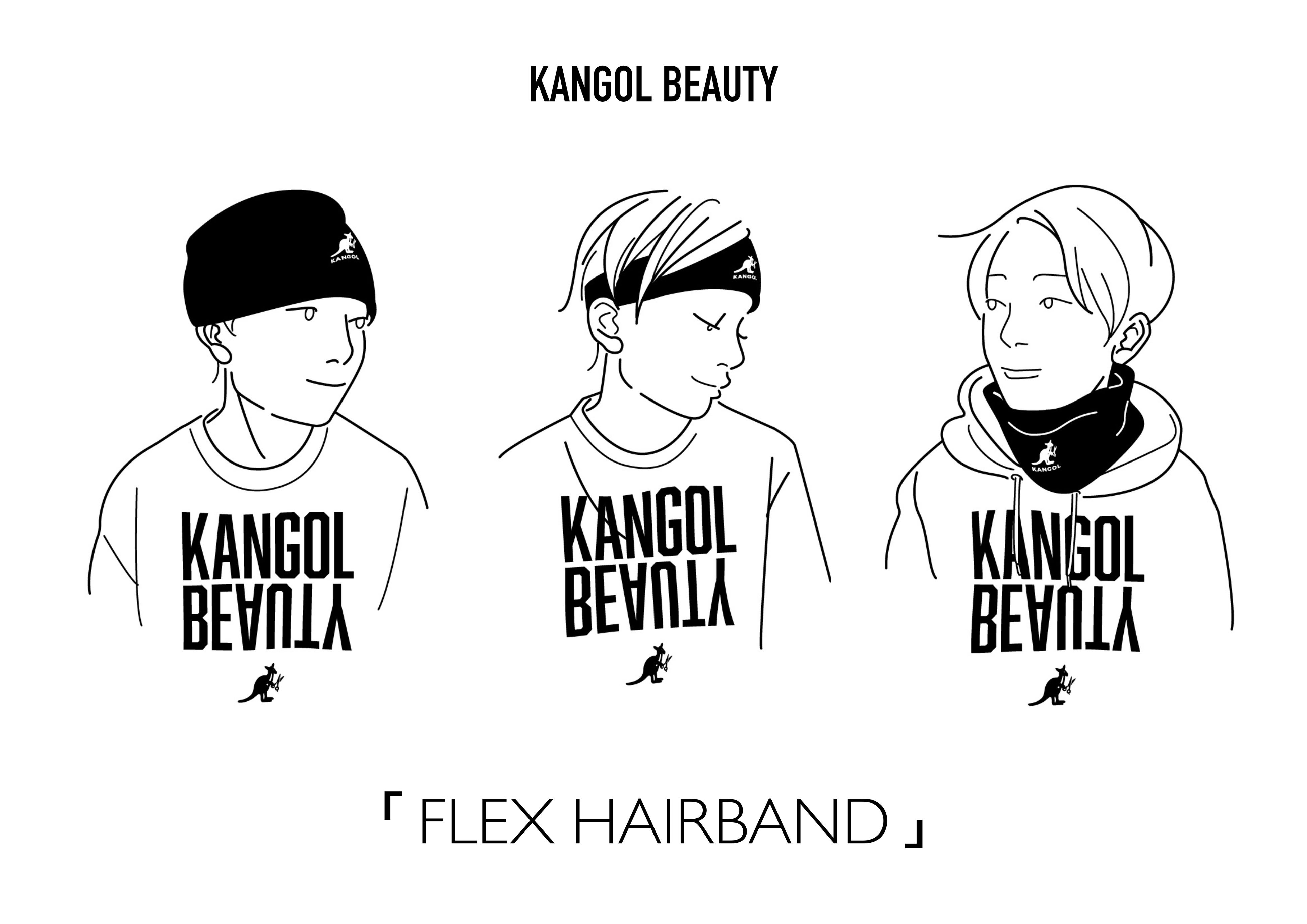 KANGOL BEAUTYuFLEX HAIRBANDvo [uwAohŐVXg[gJ`[vW{\