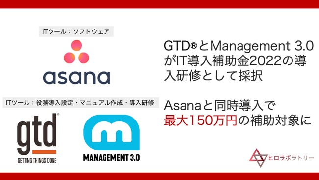 GTD(R)Management 3.0IT⏕2022̓CƂč̑BAsanaƓōő150~̕⏕Ώۂ