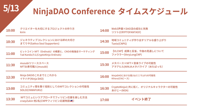 1uNinjaDAO Conferencev吷̂ɕID]ɂA2̊JÂI