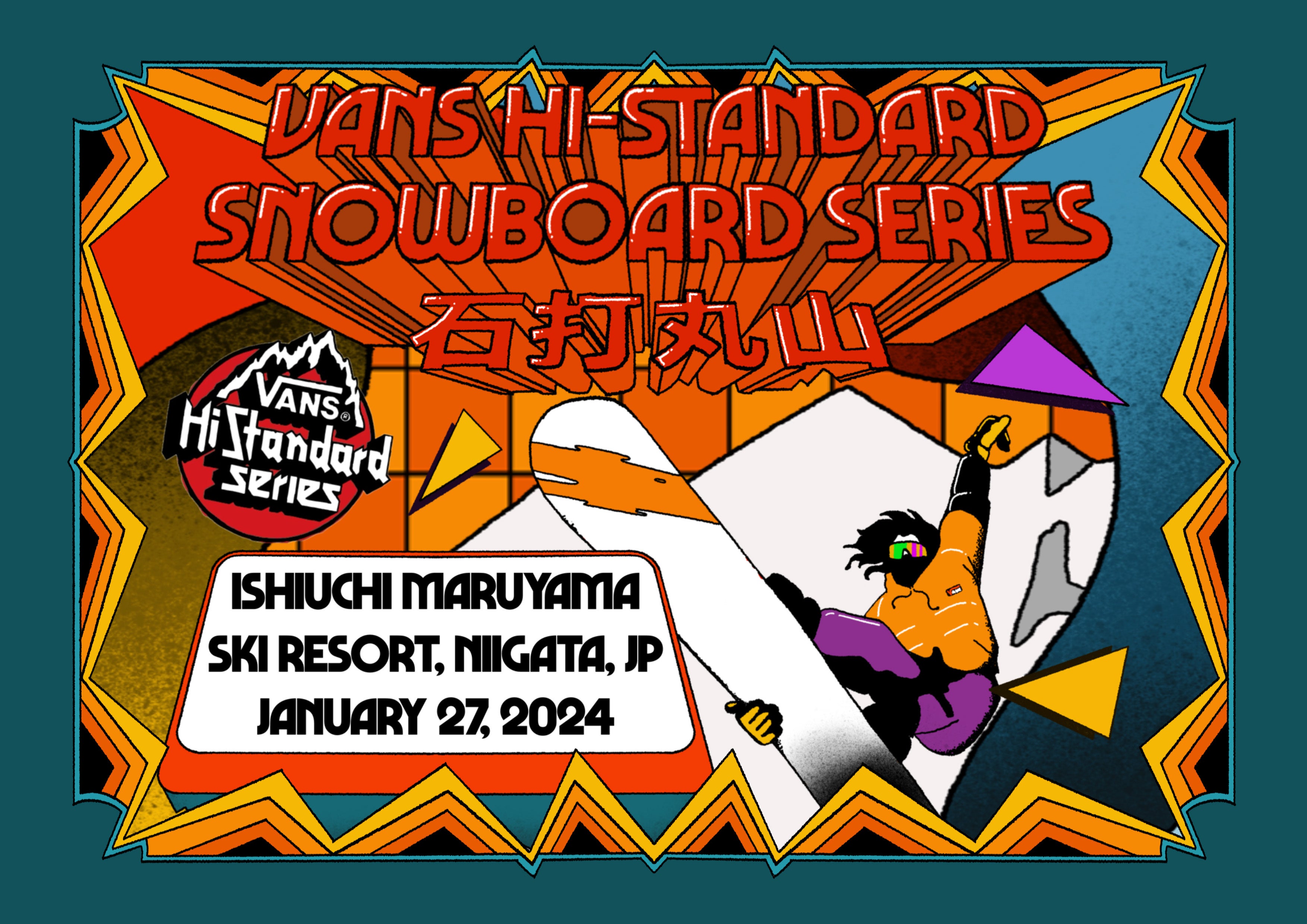 VANS HI-STANDARD SNOWBOARD SERIES 2024 ISHIUCHI MARUYAMA VANSC_[̌˓c^lƍ낪݃p[Nvf[XB