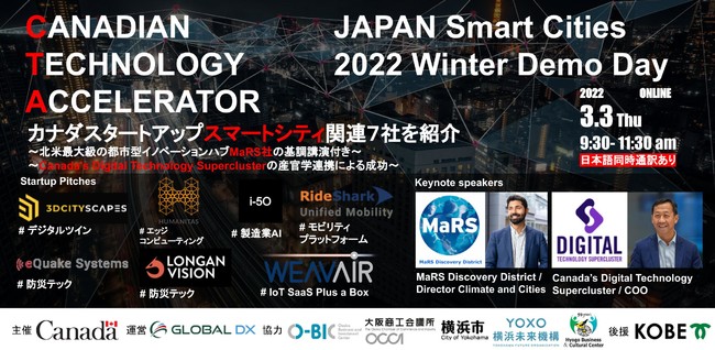 Canadian Technology Accelerator Smart Cities 2022 Winter Demo DayRRi؁jߑOXROICɂĊJ