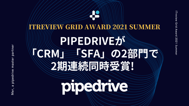 uITreview Grid Award 2021 SummervɂāApipedriveCRMASFA2œA܁I