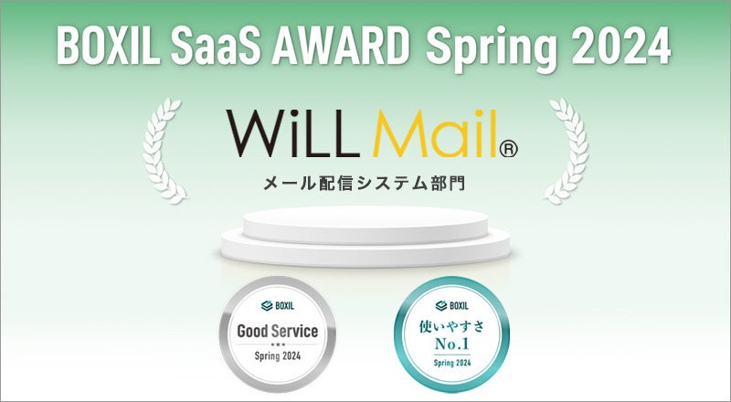 WiLL MailAuBOXIL SaaS AWARD Spring 2024v[zMVXeŁuGood Servicevug₷No.1vɑIo