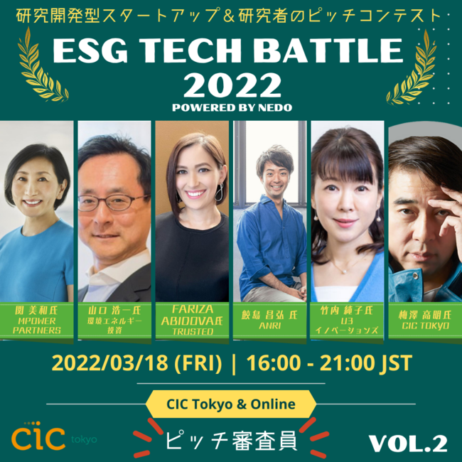 ESGnJ^X^[gAbv҂̃sb`ReXg318ɊJ IESG TECH BATTLE  2022 powered by NEDÕt@CiXg20