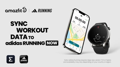 Amazfit̍ŐVX}[gEHb`adidas RunninggI[U[̃X|[cLy[uWORK OUT TO WIN Challengev{I