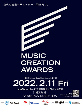 ҂̓Đ񐔂ł܎҂܂I㉹吶ɂ鉹y̍ՓTw3Music Creation Awards 2021x2/11JÁB