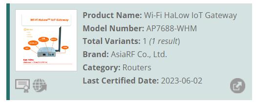 AsiaRFАWi-Fi HaLow IoTQ[gEFCAWi-Fi CERTIFIED HaLow(TM) F؂AIŎ擾