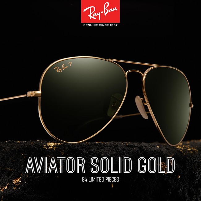 RAY-BAN AVIATOR SOLID GOLD - Co ArG[^[ 18KS[h ~ebhGfBV