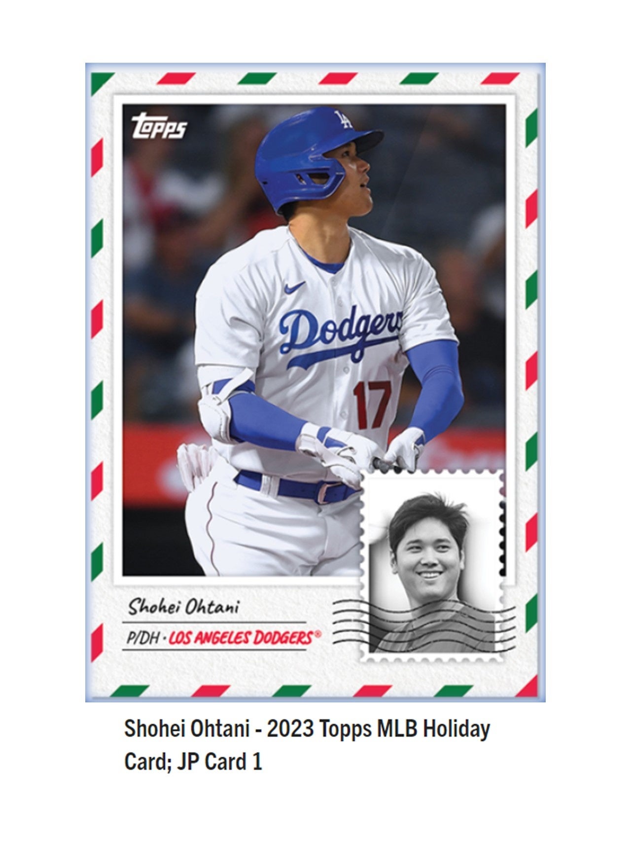 ToppsЂ@Topps ICViuShohei Ohtani - 2023 Topps MLB Holiday Card; JP Card 1vJn𔭕\