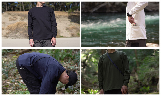 obN|Pbg&h[R[ht@\TVcuPLAY UTILITY BACK POCKET T-Shirts / Long Sleeve T-ShirtsvRbg100%̃wr[EFCg1