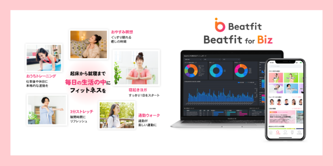 BeatFitANTThRO[vɌNocxT[rXBeatFit for Biz񋟁BZԂ3.5lΏۂ̃ICCxgAe[N̉^sER~jP[V𑣐i