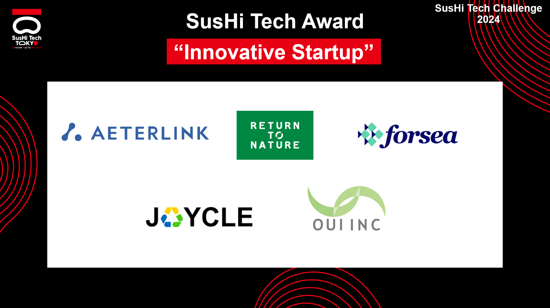 OUI Inc.SusHi Tech Tokyo2024̗҂I"SuShi Tech Award"ŁAInnovative Startup܁I