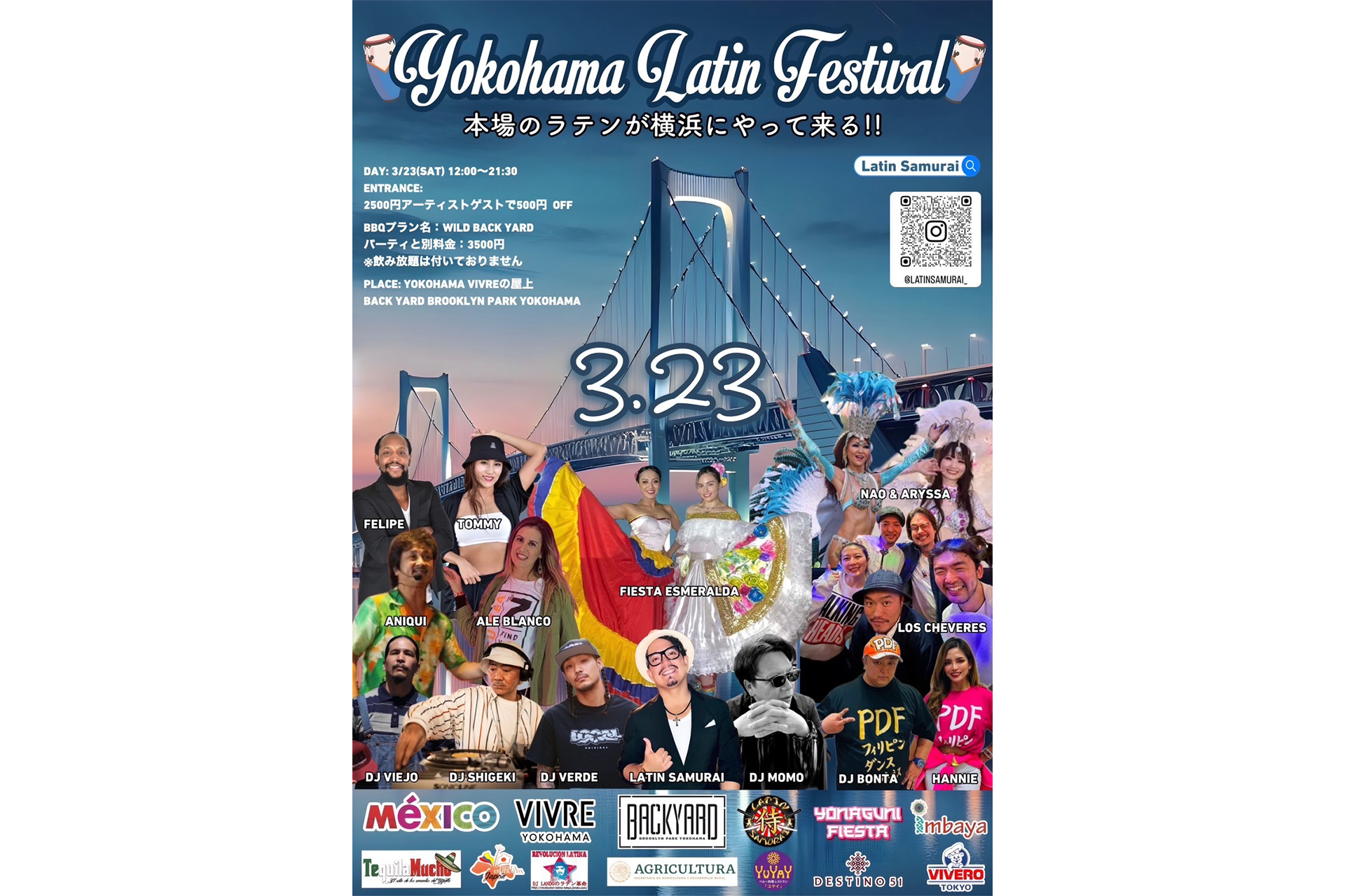 323ɁuYOKOHAMA LATIN FESTIVAL2024vJÁIlruEBACK YARD -Brooklyn Park Yokohama-Ńẻyt[h𖞋iI