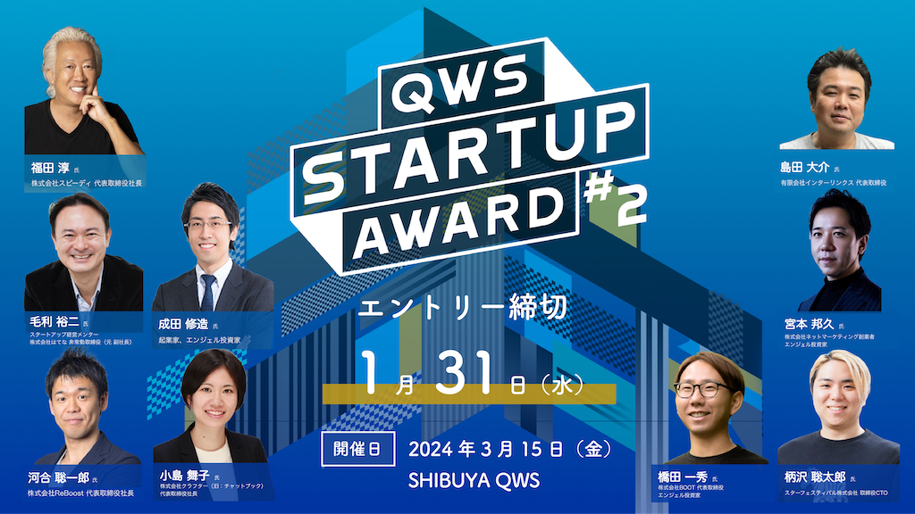 X^[gAbv̂߂̎ЉƎƂisb`A[huQWS STARTUP AWARD#2vŏIRIƂ⎩̂ȂǑe^p[gi[I