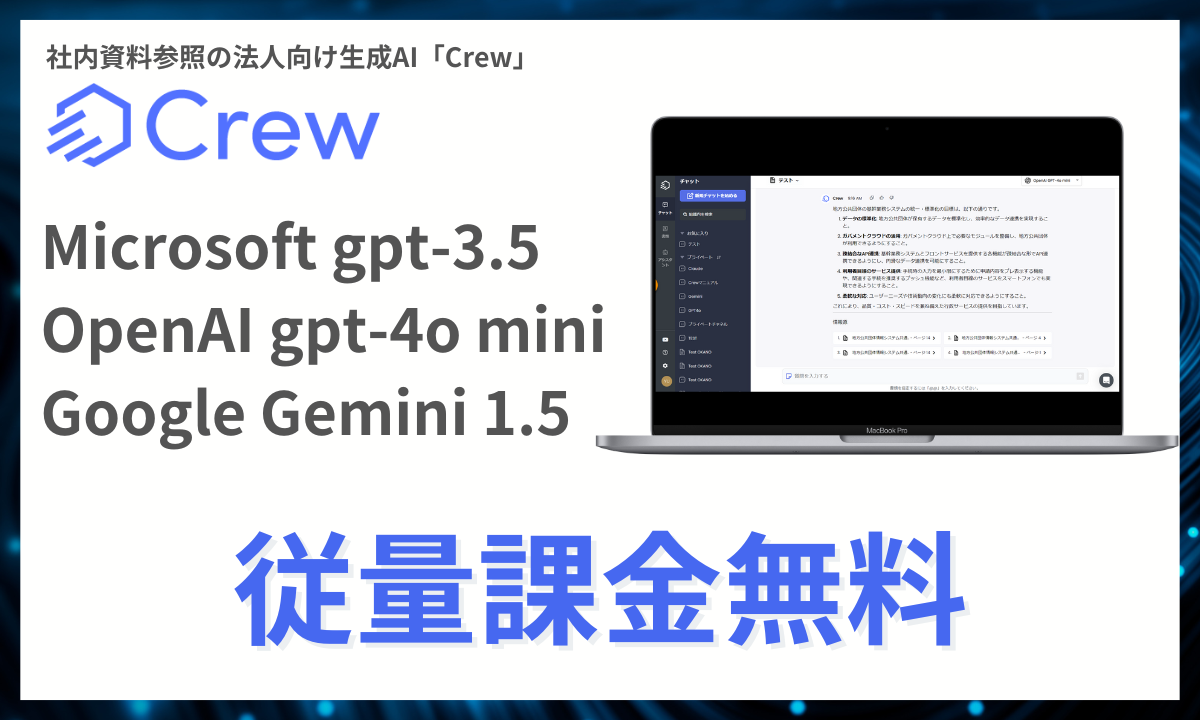 ГQƂ̖@lAIuCrewvAMicrosoft gpt-3.5 AOpenAI gpt-4o mini AGoogle Gemini 1.5̏]ʉۋ𖳗ł