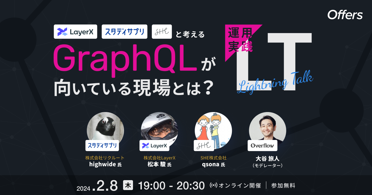 2/8i؁j19:00`uLayerXAX^fBTvASHEƍl@GraphQLĂ錻Ƃ́H^pHLTvJ