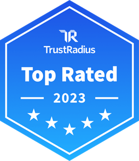 KnowBe4TrustRadius 2023 Top Rated Awardi2023Nxō]܁j