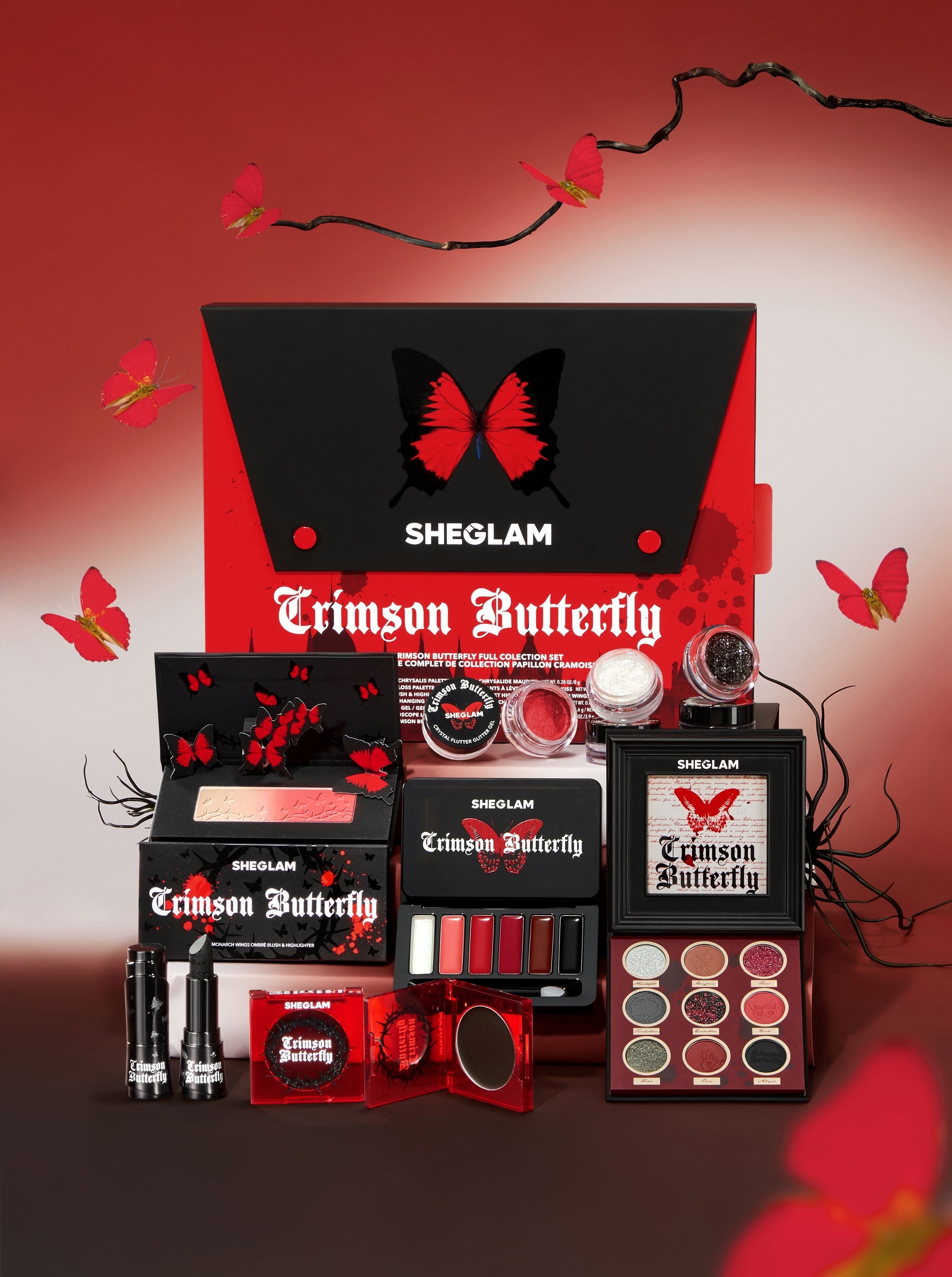 SHEGLAM 2024NnEBRNVɁAȈłɕgD萬wCrimson Butterfly CollectionxoI