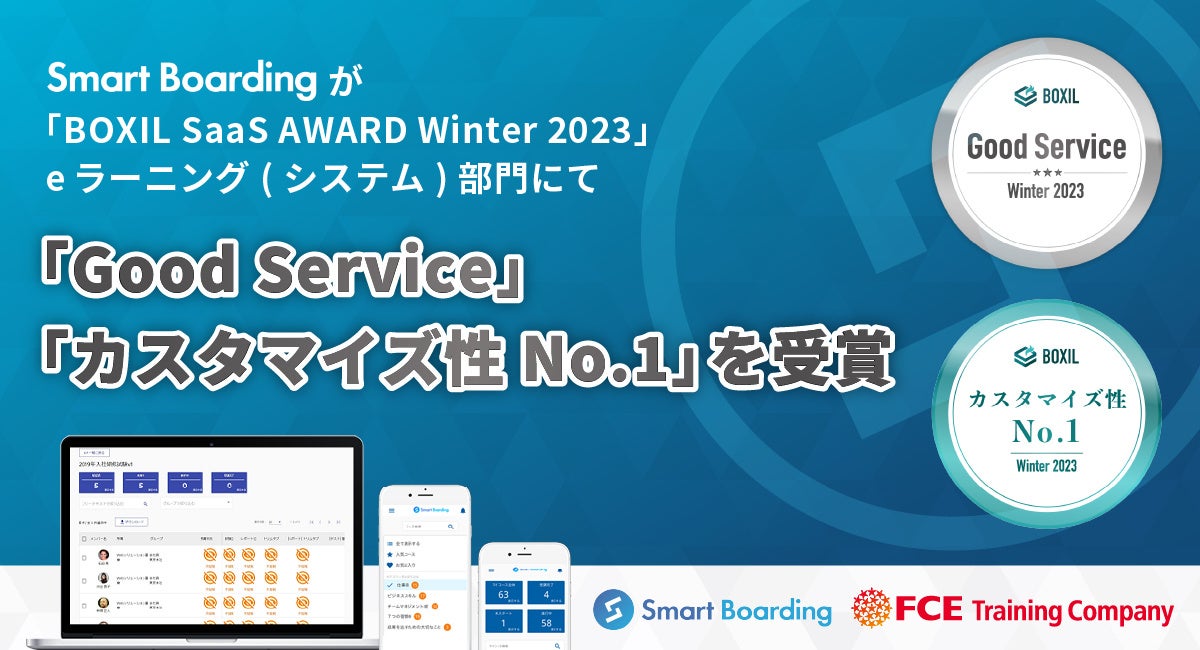 ЈvbgtH[Smart Boarding uBOXIL SaaS AWARD Winter 2023ve[jOɂāuGood ServicevuJX^}CYNo.1v