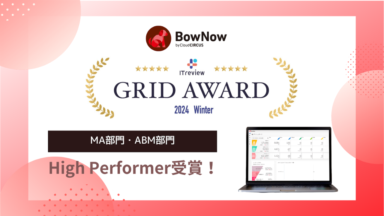 Cloud CIRCUSMAc[wBowNowxAuITreview Grid Award 2024 Winterv MAABMHigh performer܁I