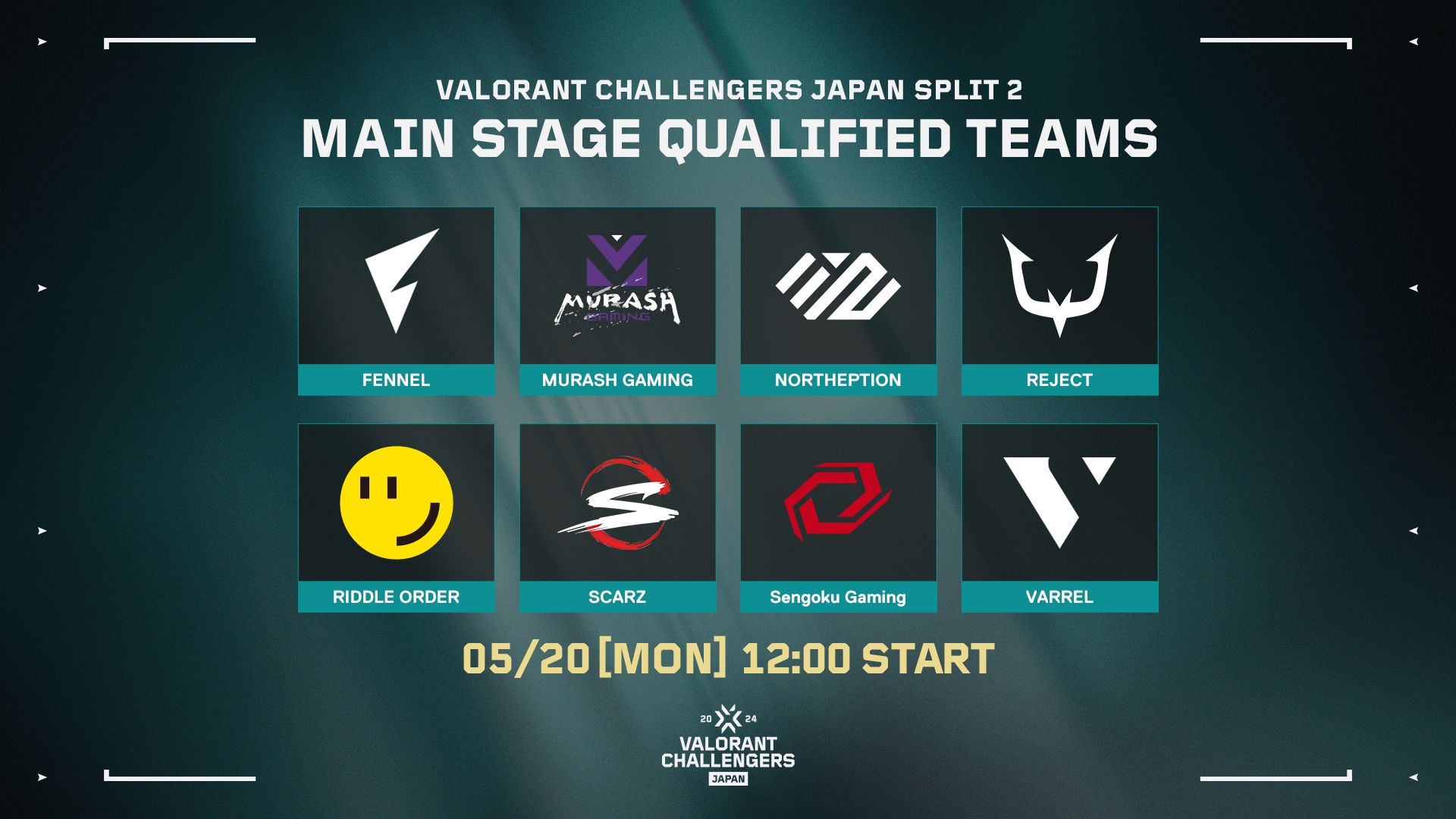 VALORANT Challengers Japan 2024 Split 2 Main Stage520ijɊJSplit 2 Main Stagȇΐgݍ킹I