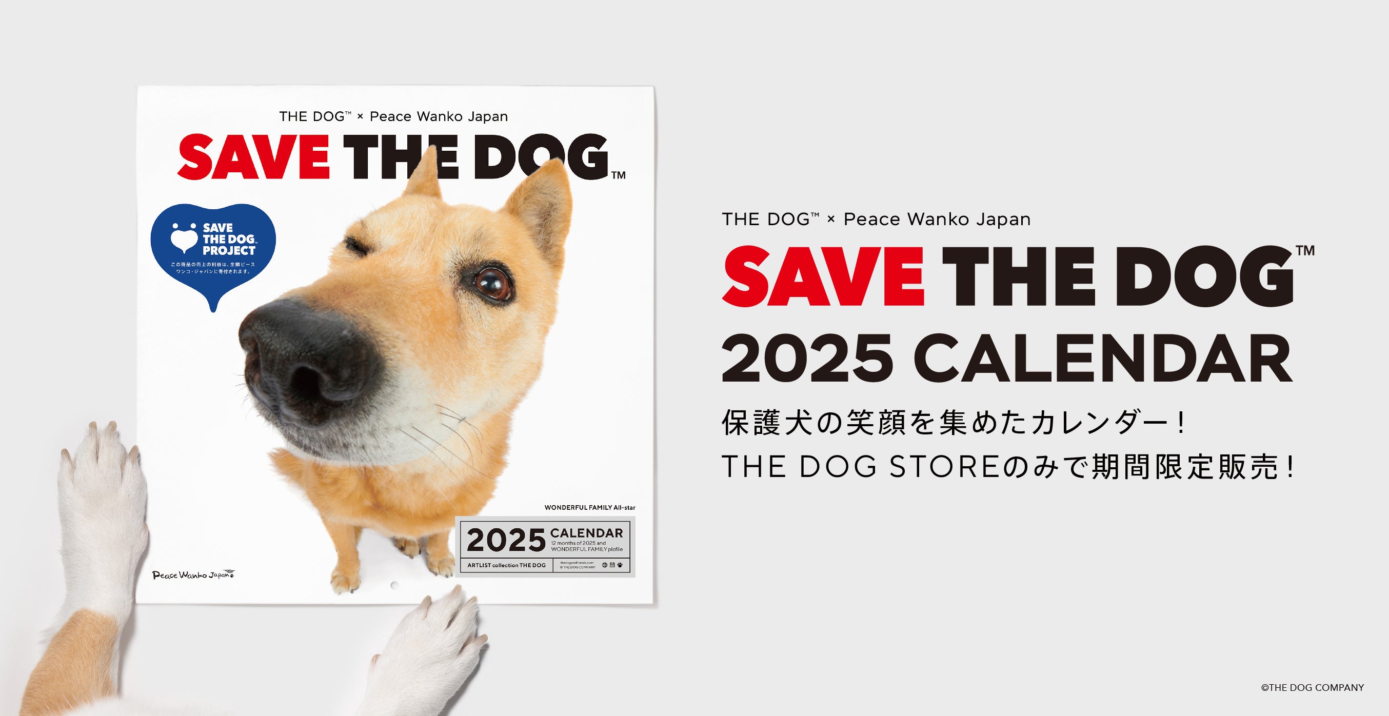 THE DOG(TM)~s[XREWpAی쌢̏Ί炪W܂wSAVE THE DOG 2025J_[x󒍊Jn