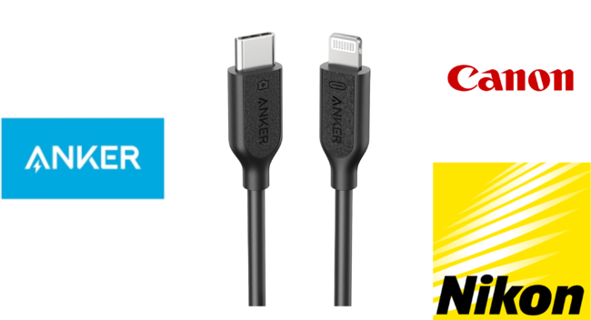 yAnkerzEIiPhoneւ̗Lڑōf[^]\ɁuAnker 514 Lightning to USB-C Accessory Cablei0.9m, for Camerajv