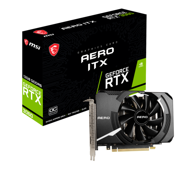 MSIANVIDIA(R) GeForce RTX(TM) 3060𓋍ڂOtBbNXJ[huGeForce RTX(TM) 3060 AERO ITX 12G OCv𔭔