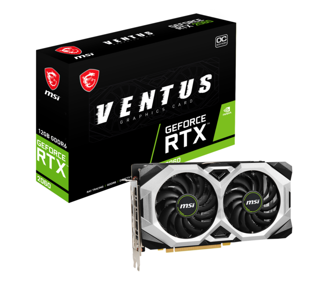 MSIANVIDIA(R) GeForce RTX(TM) 2060𓋍ڂOtBbNXJ[huGeForce RTX(TM) 2060 VENTUS 12G OCv𔭔