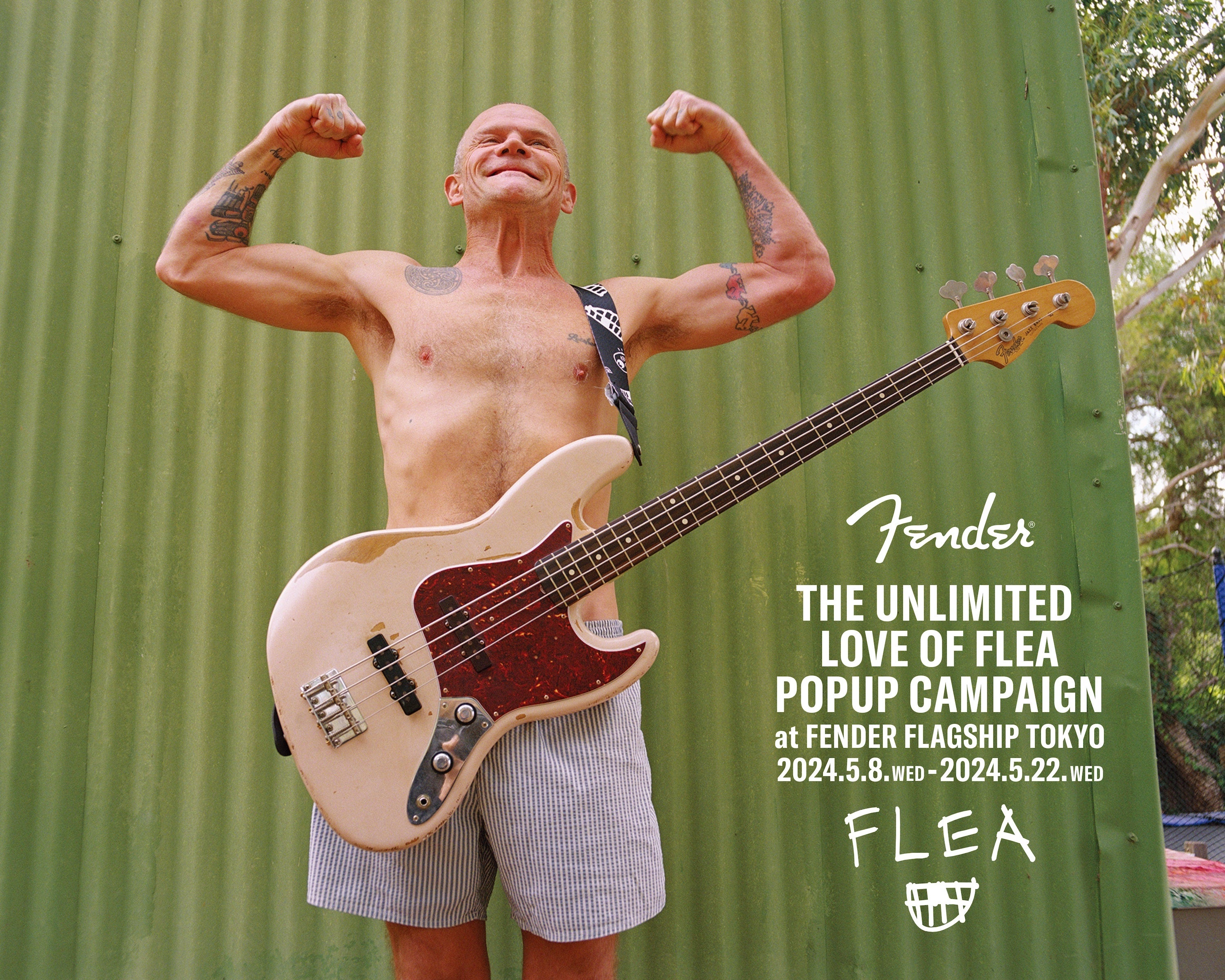 bhEzbgE`Eybp[YLO The Unlimited Love of FLEA Popup Campaign at Fender Flagship Tokyo 58`22J