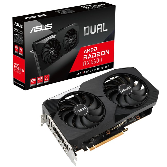 AMD Radeon(TM) RX 6600 𓋍ڂfAt@̗prfIJ[hAuDUAL-RX6600-8Gv𔭕\