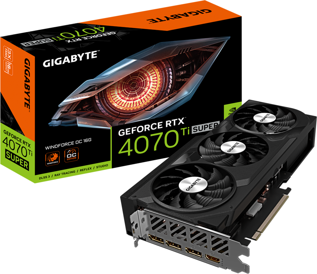 yGIGABYTEzGeForce RTX 4070 Ti Super p3At@ڃI[o[NbNOtBbN{[hwGV-N407TSWF3OC-16GDx