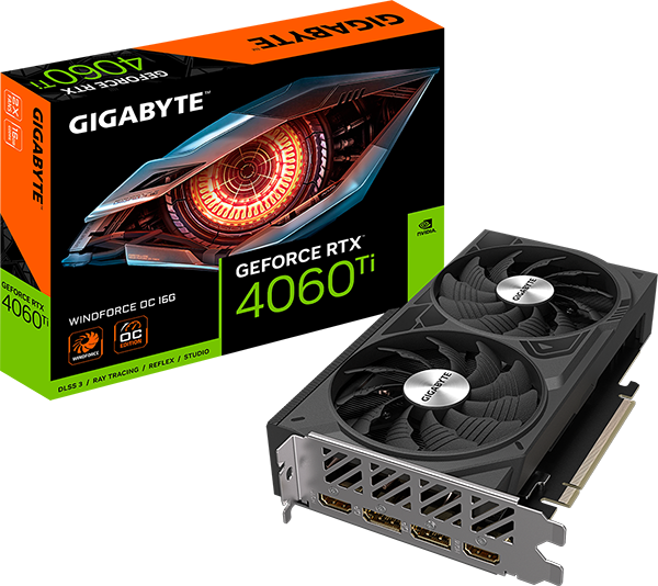 GIGABYTEAGeForce RTX 4060 Ti pfAt@ VRAM 16GBڃI[o[NbNOtBbN{[hwGV-N406TWF2OC-16GDx