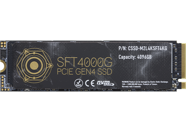 CFD̔Aő4TB PCIe Gen4x4ڑ V[PV[hő4,400MB/sM.2 NVMe SSDwSFT4000GV[Yx