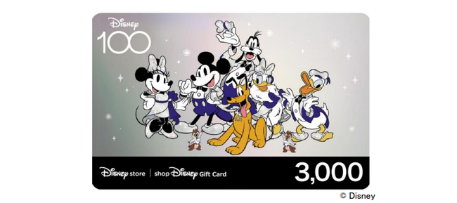 JCBAfBYj[100e[}̌fUCDisney store / shopDisney Gift Card𔭍s