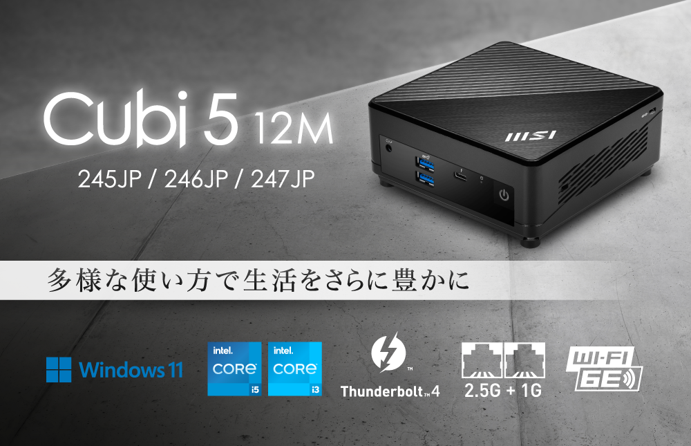 ^➑̂Thunderbolt(TM) 4ڂŊgQlXȗprɑΉ\VESA}EgEdXCb`P[uځuCubi 5 V[YvS3@퓯