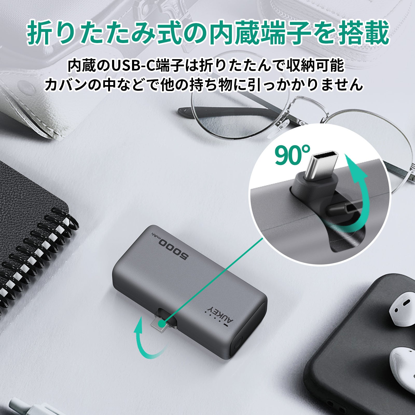 yAUKEYz USB-C[q̌^ RpNg5000mAh}oCobe[ }[dPDΉ uSpark Mini 5000v1220ijɔ̔JnI