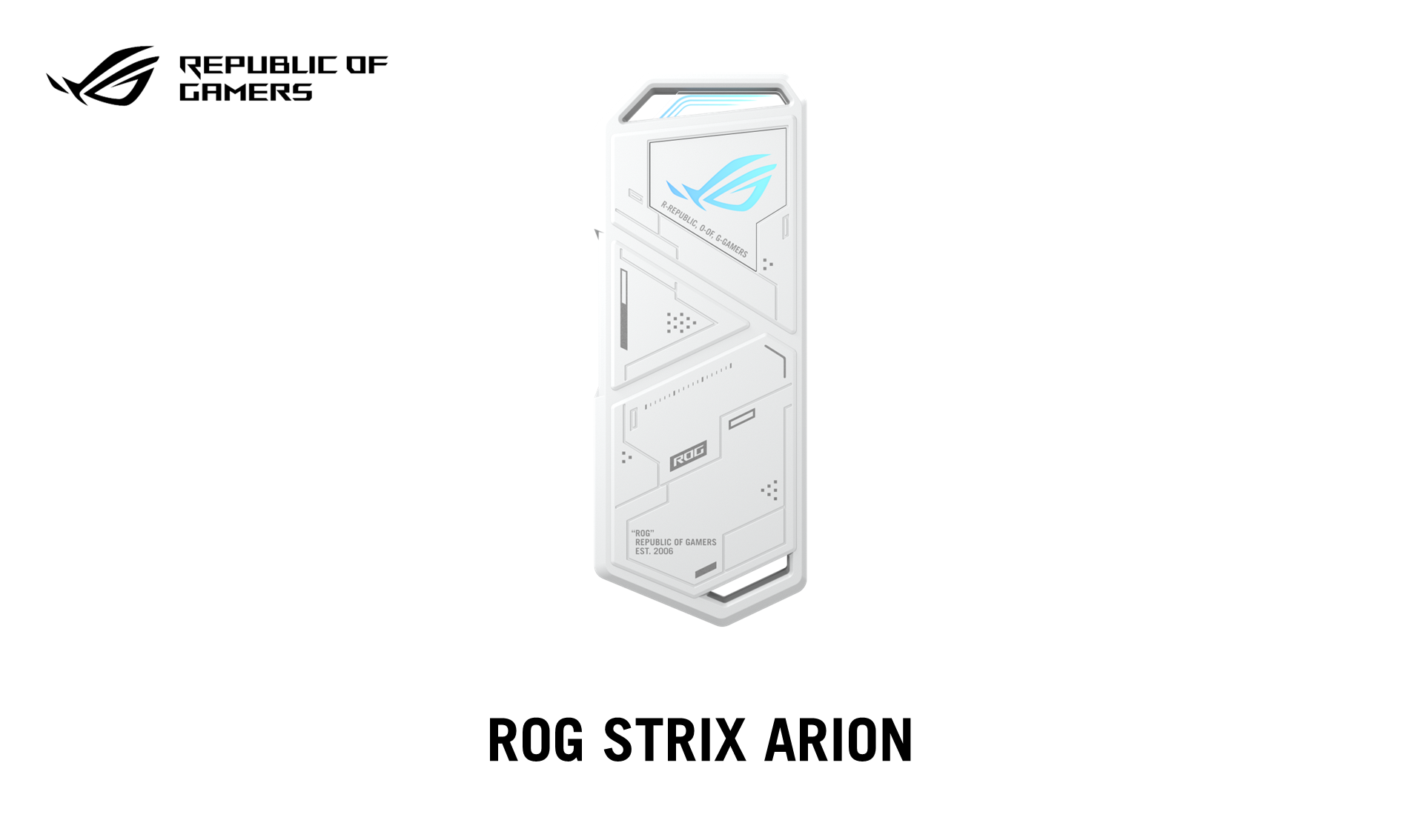 ASUS̃Q[~OuhRepublic of GamersANVMe M.2 SSDGN[W[uROG STRIX ARION/WHTv𔭕\