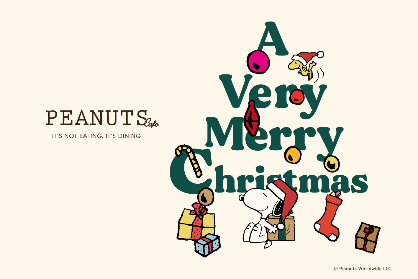 wA VERY MERRY ChristmasxRZvgɂNX}Xj[ PEANUTS CafeoI