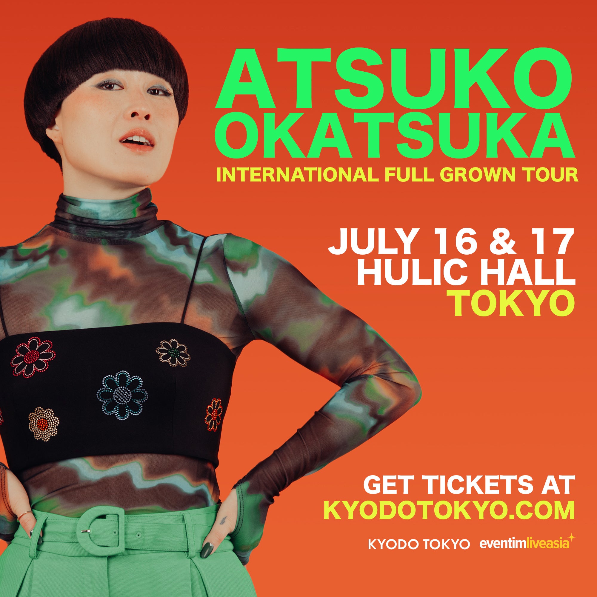 ATSUKO OKATSUKA INTERNATIONAL FULL GROWN TOUR O̗ł̑唽󂯃AR[JÌ!