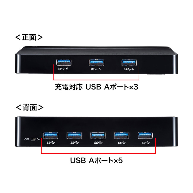 USB3.2 Gen1ɑΉ7|[g/10|[gZtp[USBnu𔭔